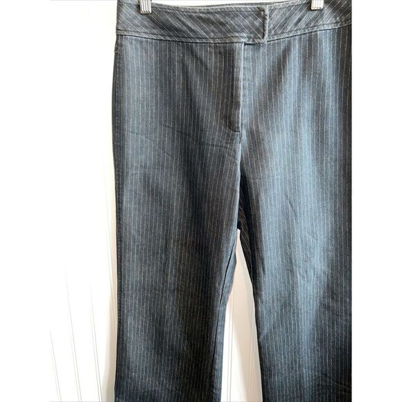 Bently A. Wide Leg Jeans Women’s 12 Blue Split Back Hem Stripped Classic Y2K - Picture 5 of 11